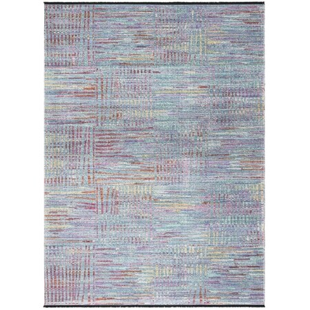 Safavieh 9 x 13 ft. Windsor Collection Contemporary Rectangle Power Loomed Rug Aqua & Dark Pink WDS349J-913